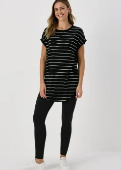 Loungewear>Papaya 2 Pack Black Cotton Leggings