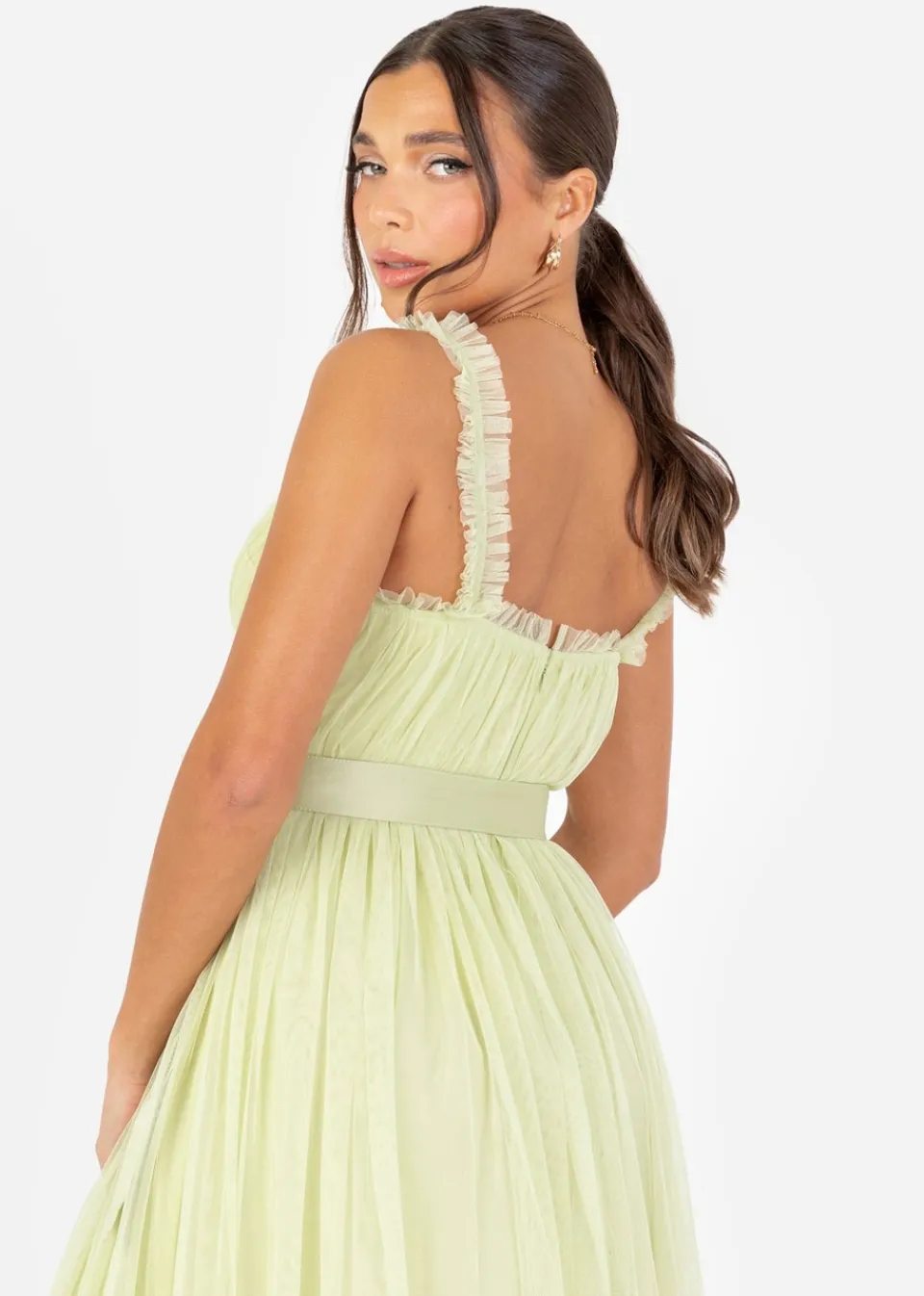 Dresses>Anaya with Love Recycled Spring Green Wrap Strappy Maxi Dress