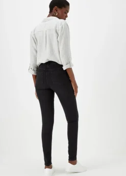 Jeans & Jeggings>Papaya Denim April Skinny Jeans (Long Length) Black