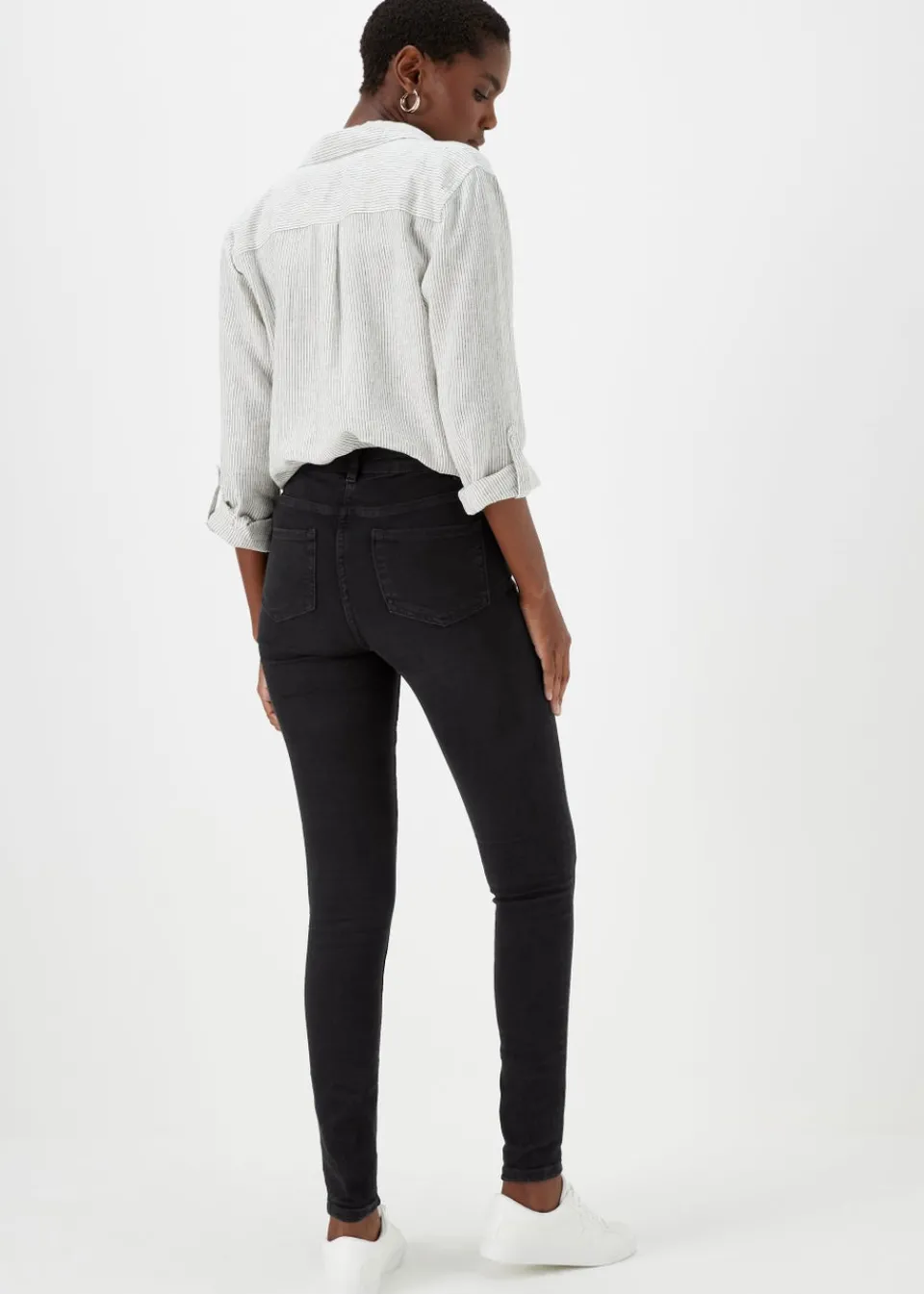 Jeans & Jeggings>Papaya Denim April Skinny Jeans (Long Length) Black