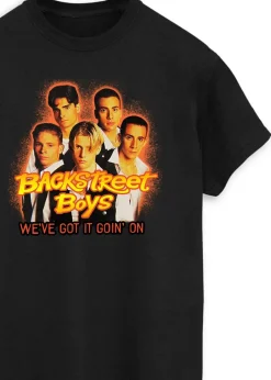 T-Shirts>Backstreet Boys We've Got It Women Black Boyfriend Fit Music T-Shirt