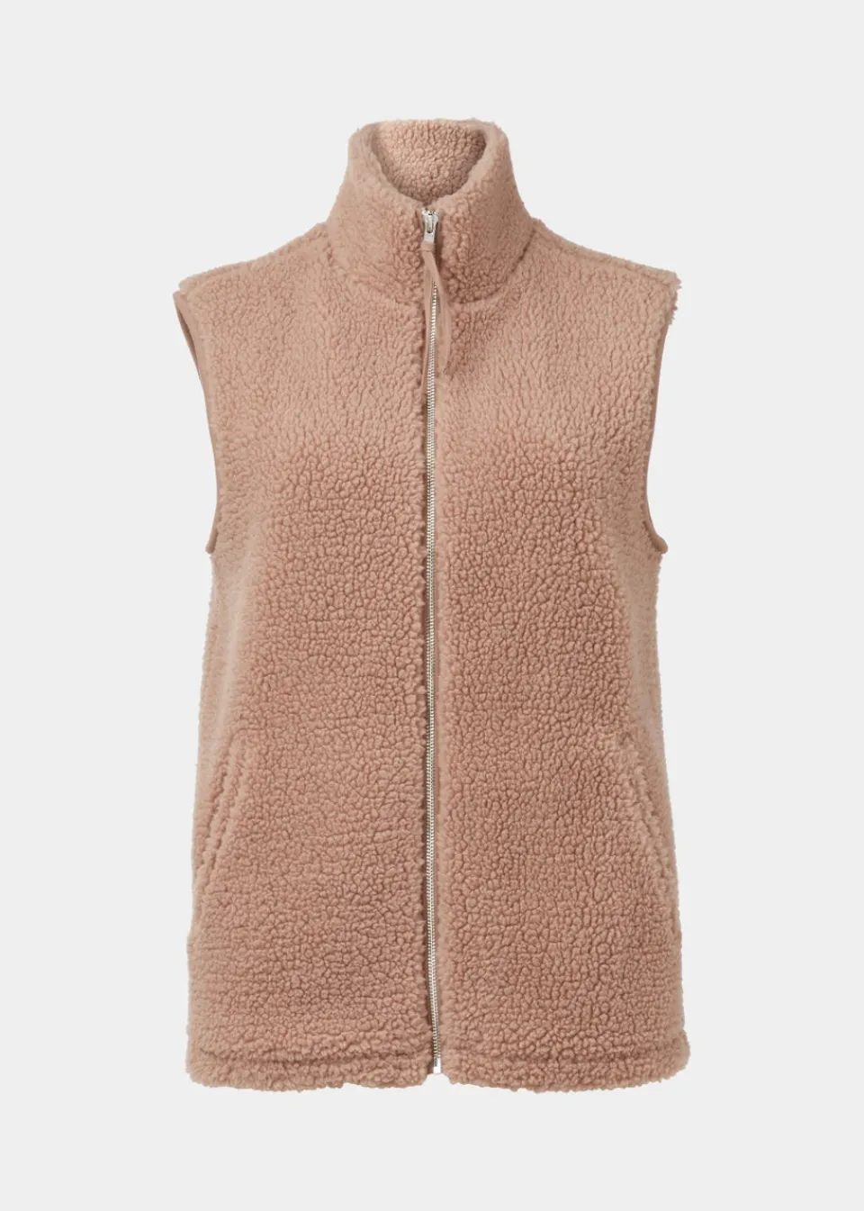 Coats & Jackets>Papaya Borg Gilet Beige