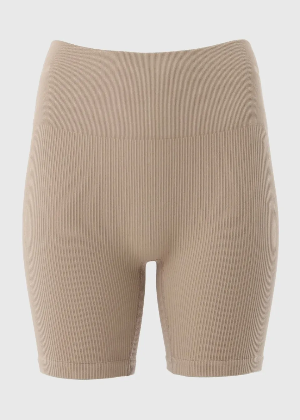 Shorts>Papaya Beige Seamless Cycle Shorts