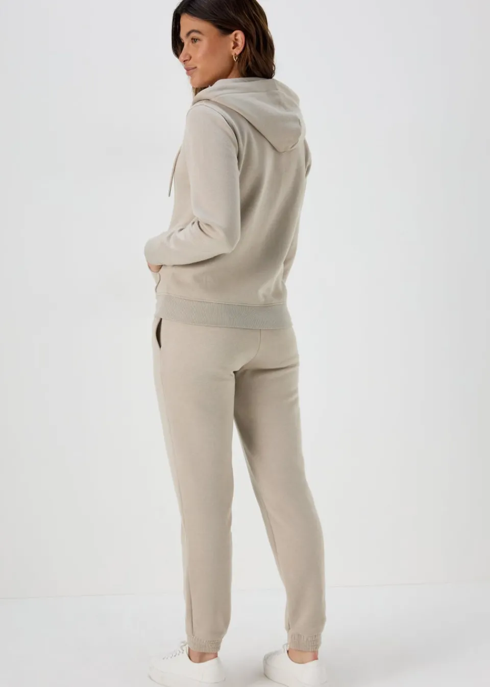 Trousers>Papaya Tapered Jogging Bottoms Beige