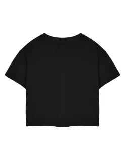 T-Shirts>Betty Boop Heart Black Cropped Short Sleeved T-Shirt
