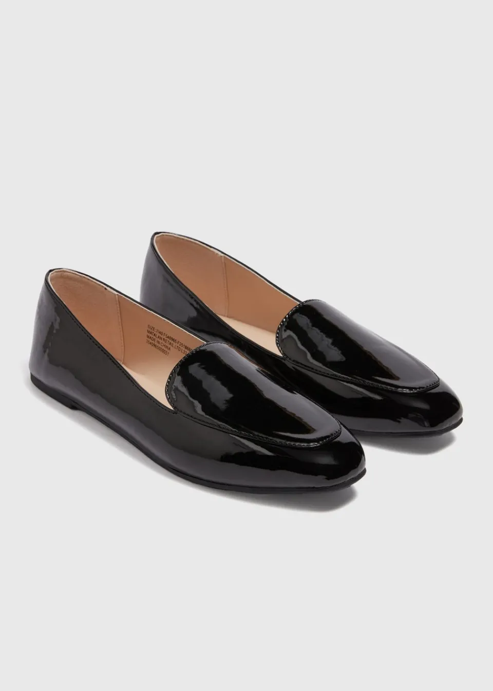 Footwear>Papaya Black Basic Patent Loafers