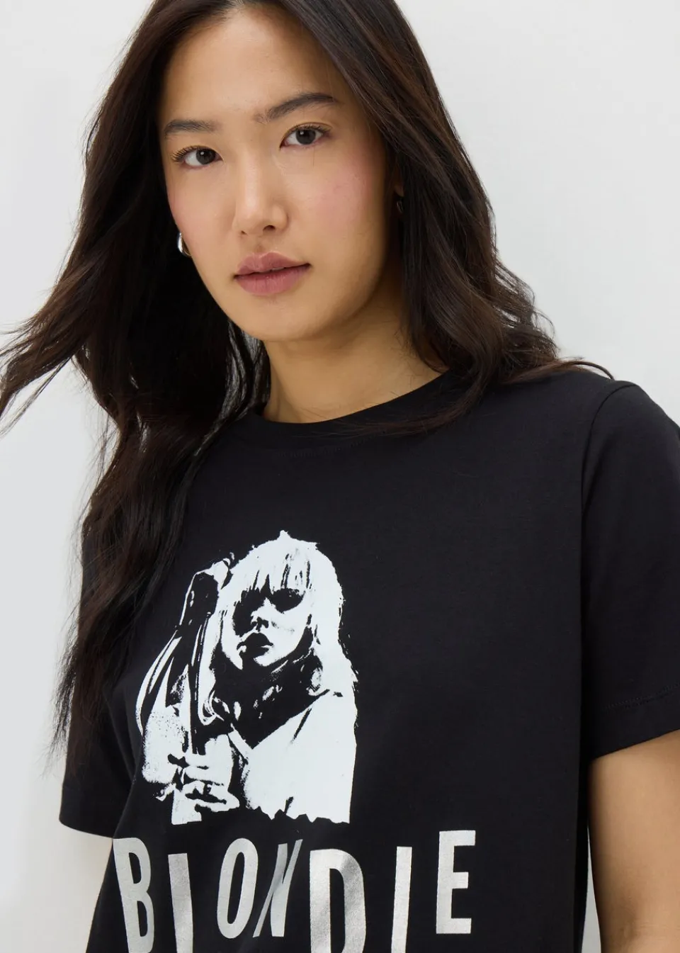 T-Shirts>Blondie Black Monochrome Graphic T-Shirt