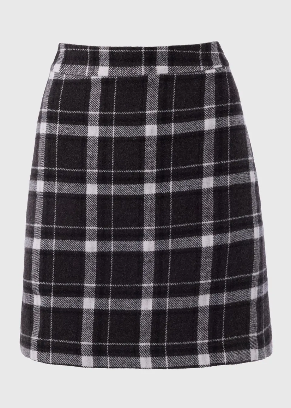 Skirts>Papaya Black Check A Line Skirt