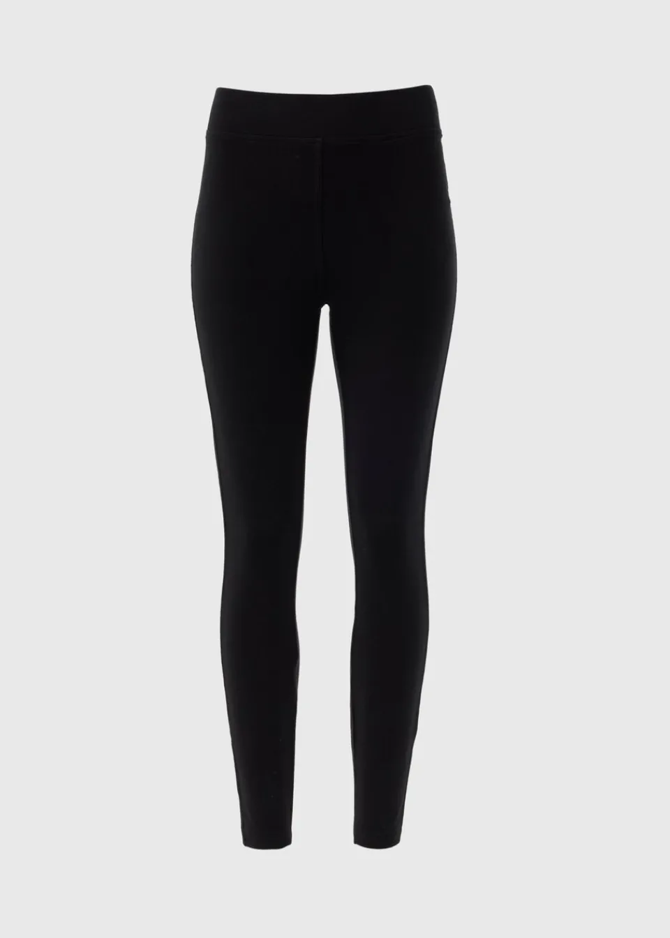 Leggings>Papaya Denim Look Ankle Length Leggings Black