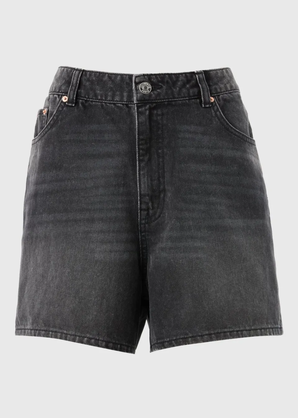 Shorts>Papaya Black High Waisted Denim Shorts