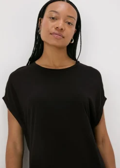 Tops>Papaya Longline T-Shirt Black