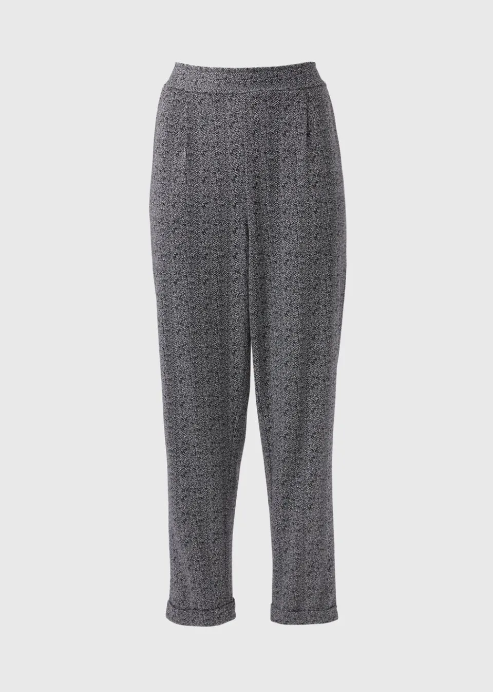 Trousers>Papaya Black Monochrome Tapered Ponte Trousers