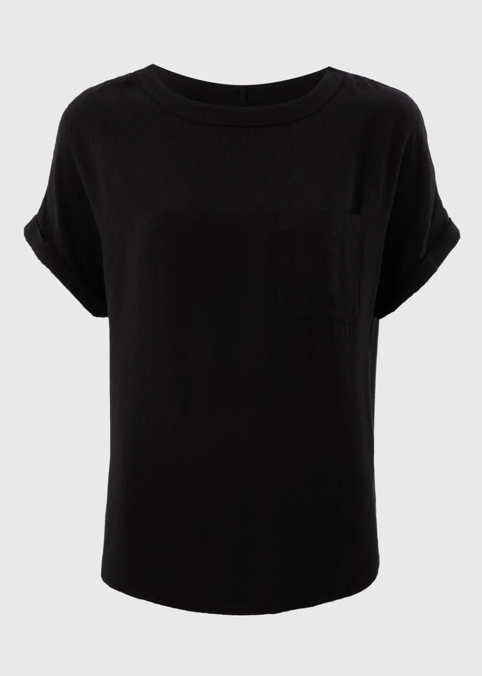 Tops>Papaya Black Pocket Box Top