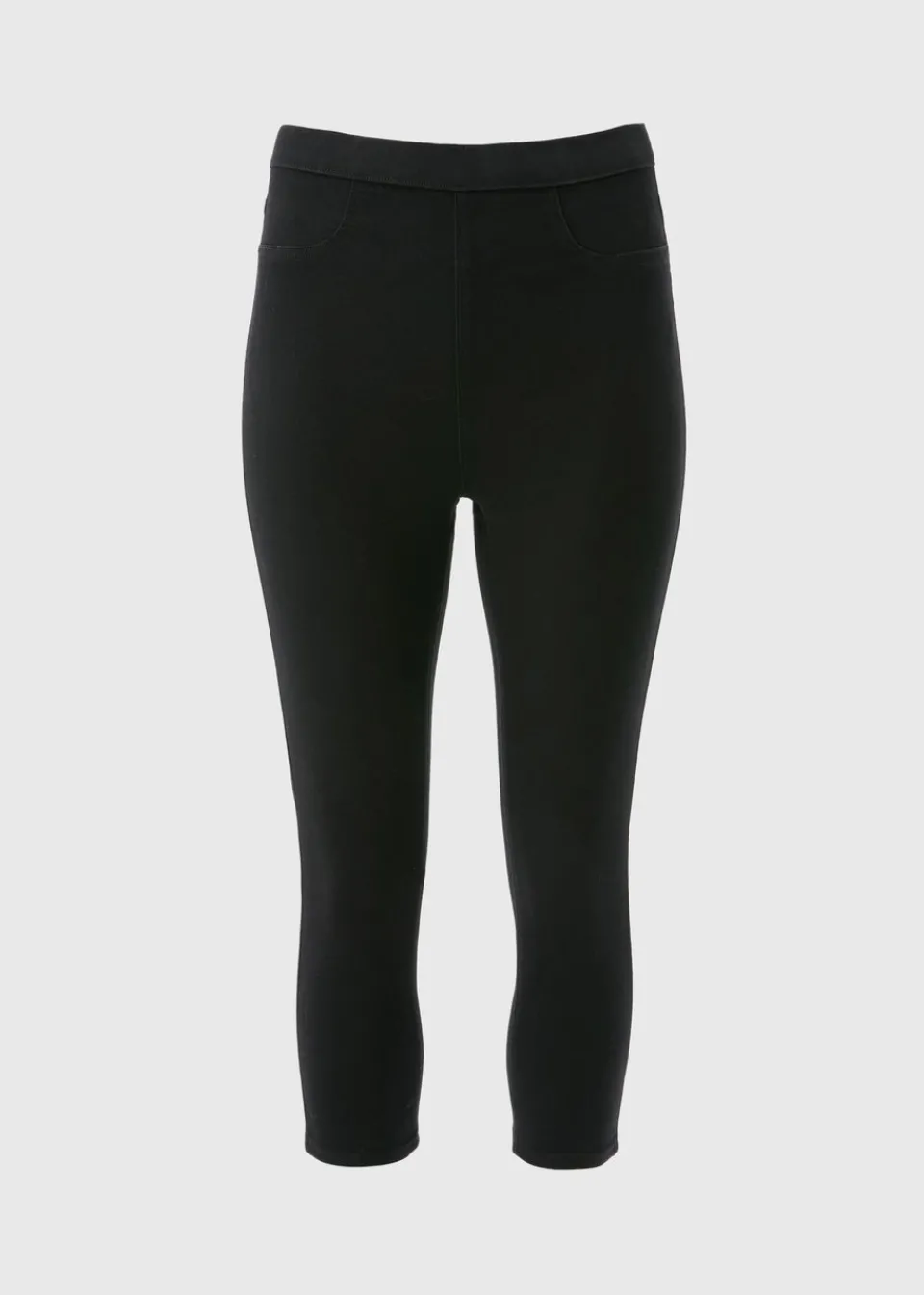 Jeans & Jeggings>Papaya Denim Black Rosie Cropped Jeggings
