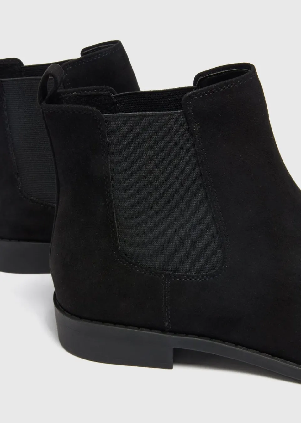 Footwear>Papaya Black Suede Look Chelsea Boots
