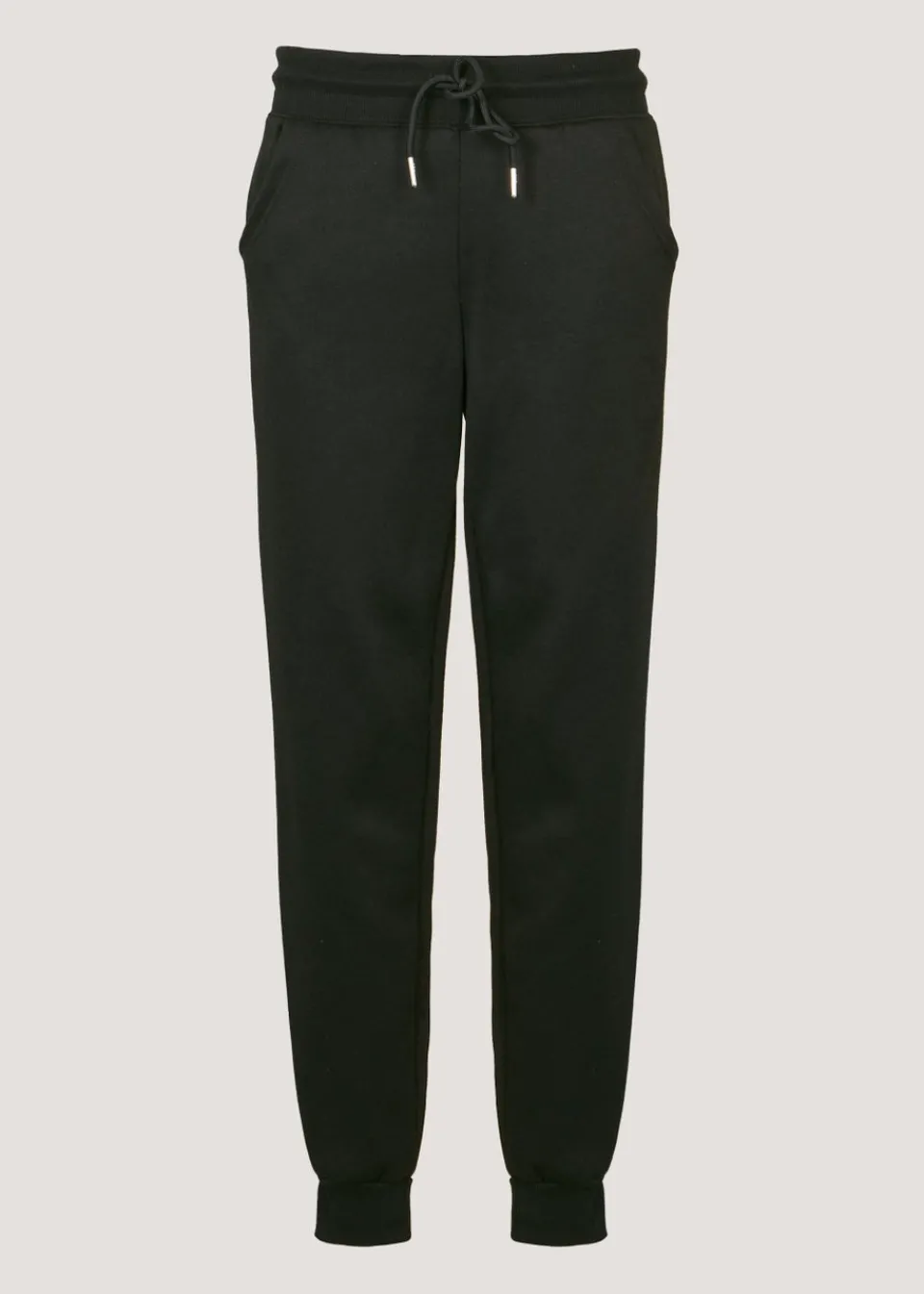 Trousers>Papaya Tapered Drawstring Jogging Bottoms Black