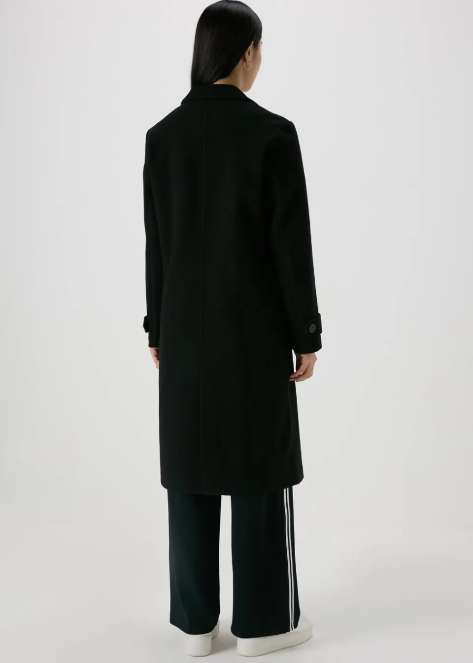 Coats & Jackets>Papaya Black Textured Coat
