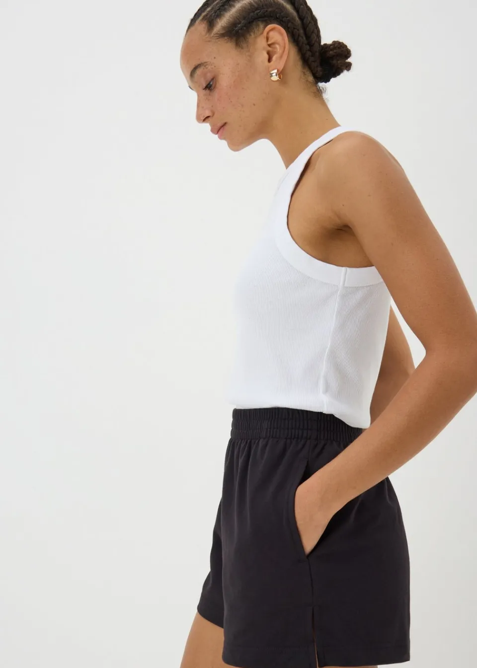 Shorts>Papaya Black Value Shorts