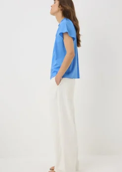 Tops>Papaya Blue Boho Blouse