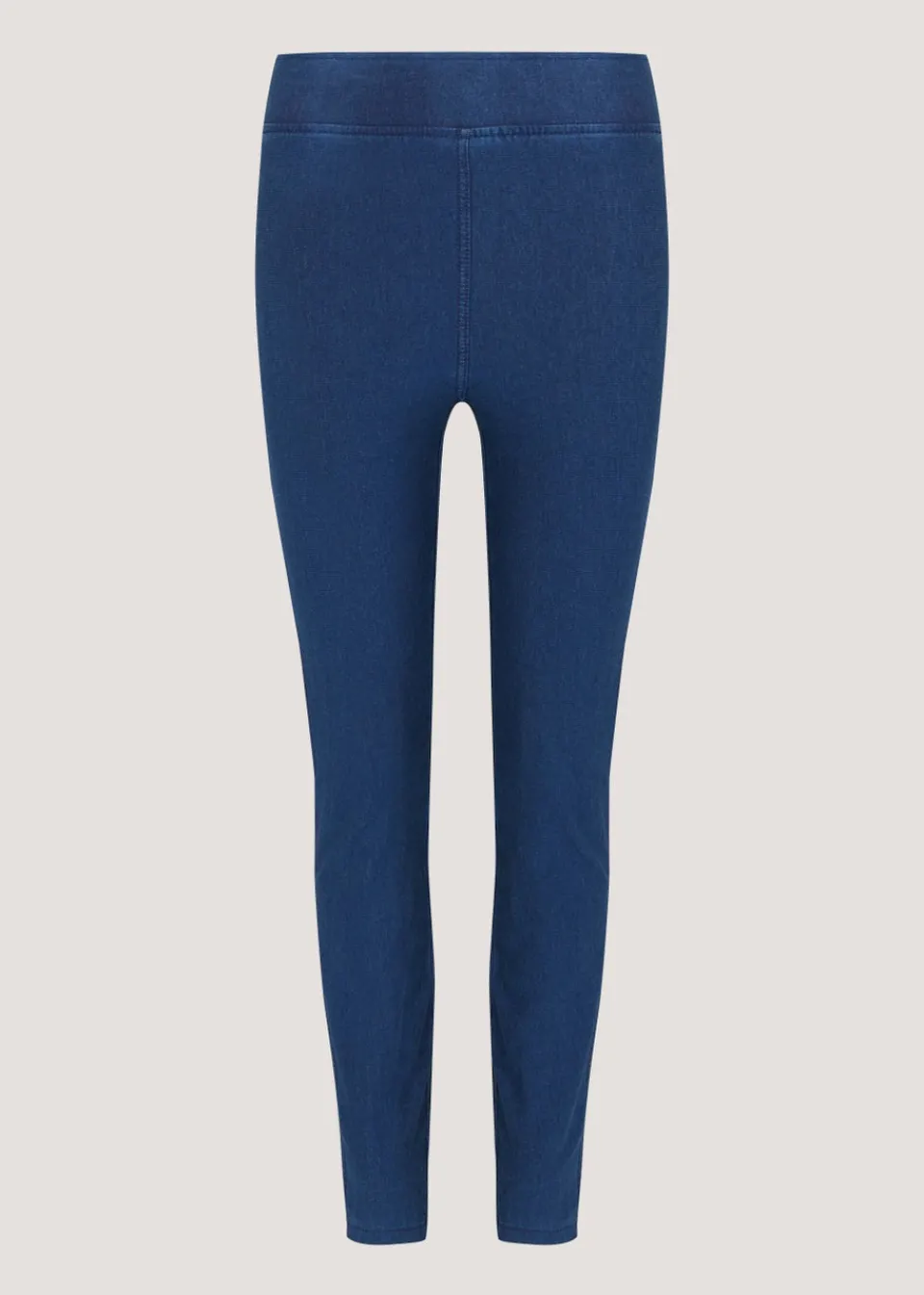 Leggings>Papaya Denim Look Ankle Length Leggings Blue