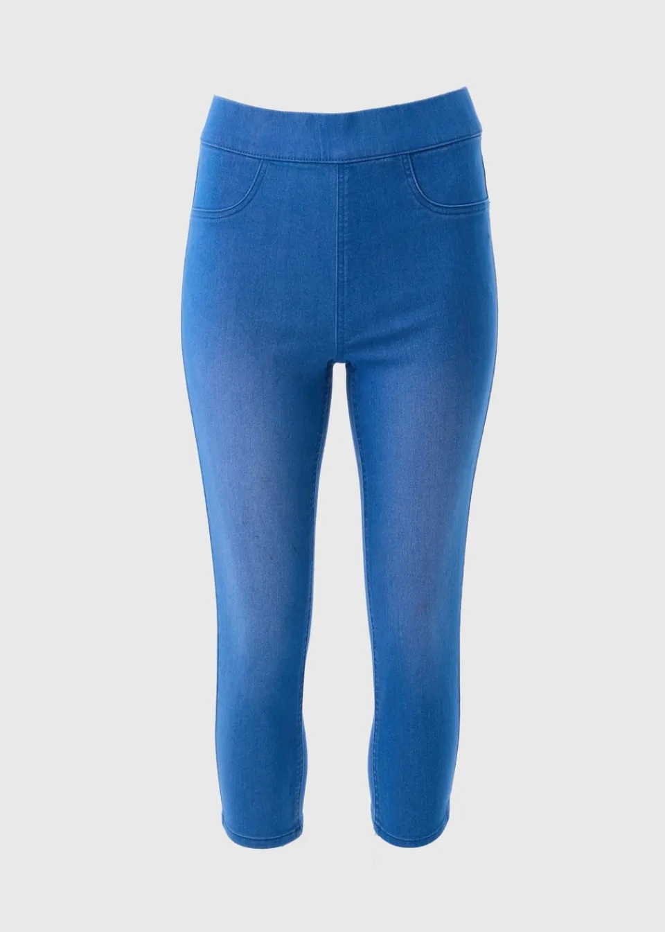 Jeans & Jeggings>Papaya Denim Blue Denim Rosie Cropped Jeggings