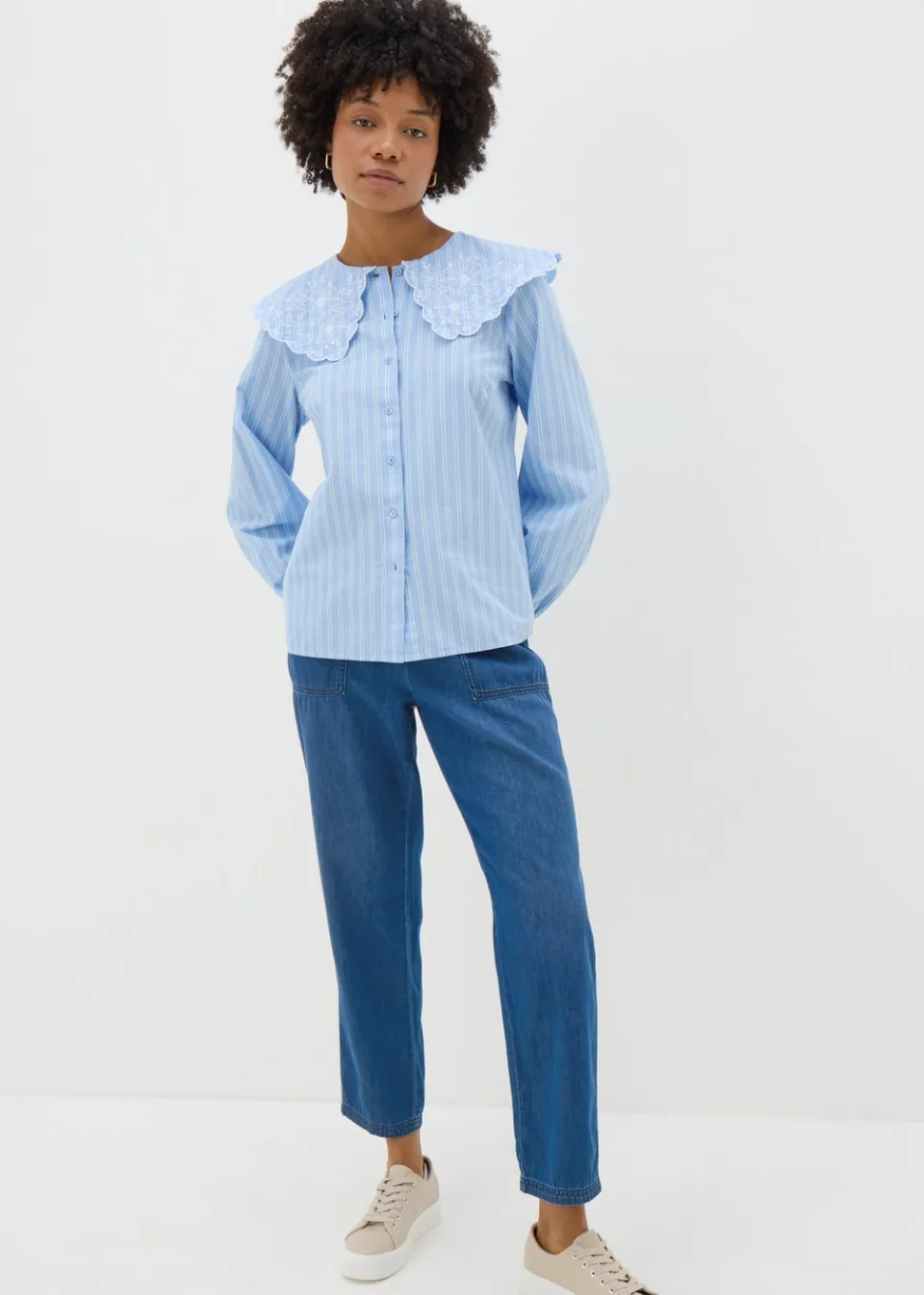 Loungewear>Papaya Blue Denim Utility Jogger Trousers