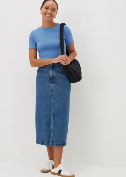 T-Shirts>Papaya Blue Fitted T-Shirt