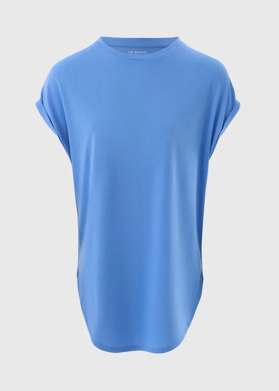T-Shirts>Papaya Blue Longline T-Shirt