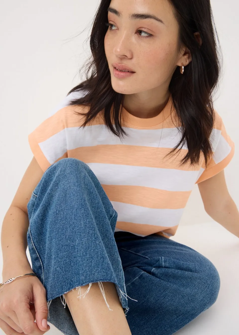 Jeans & Jeggings>Papaya Denim Blue Mid Wash Cropped Wide Leg Jeans
