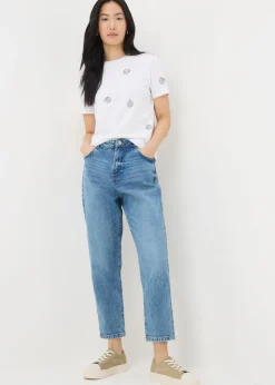 Jeans & Jeggings>Papaya Denim Blue Mid Wash Mom Style Jeans MidWash