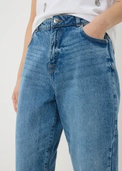 Jeans & Jeggings>Papaya Denim Blue Mid Wash Mom Style Jeans MidWash