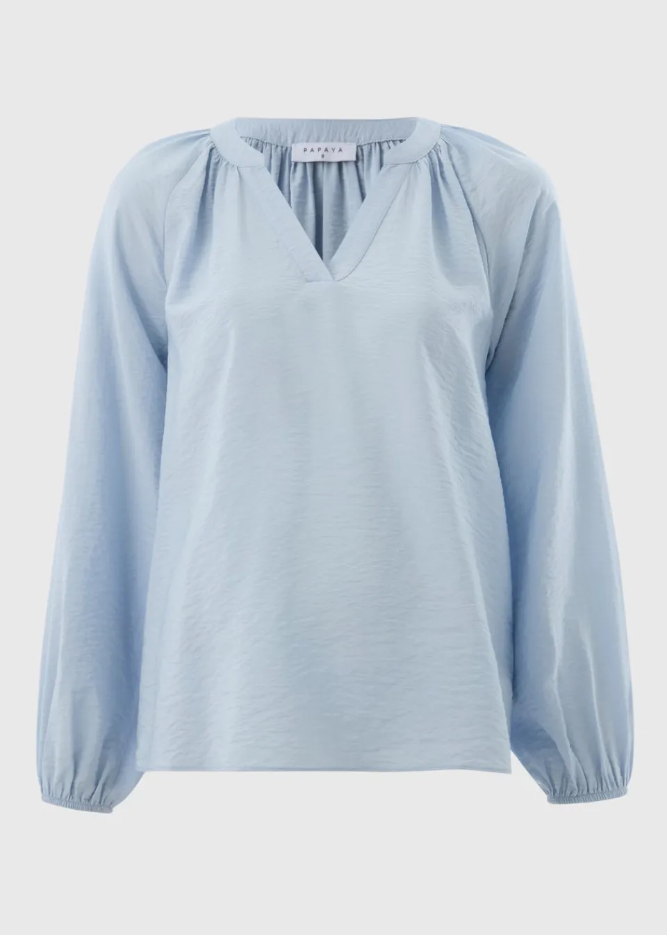 Tops>Papaya Blue Popover Blouse