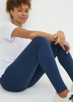 Loungewear>Papaya Blue Seamless Leggings