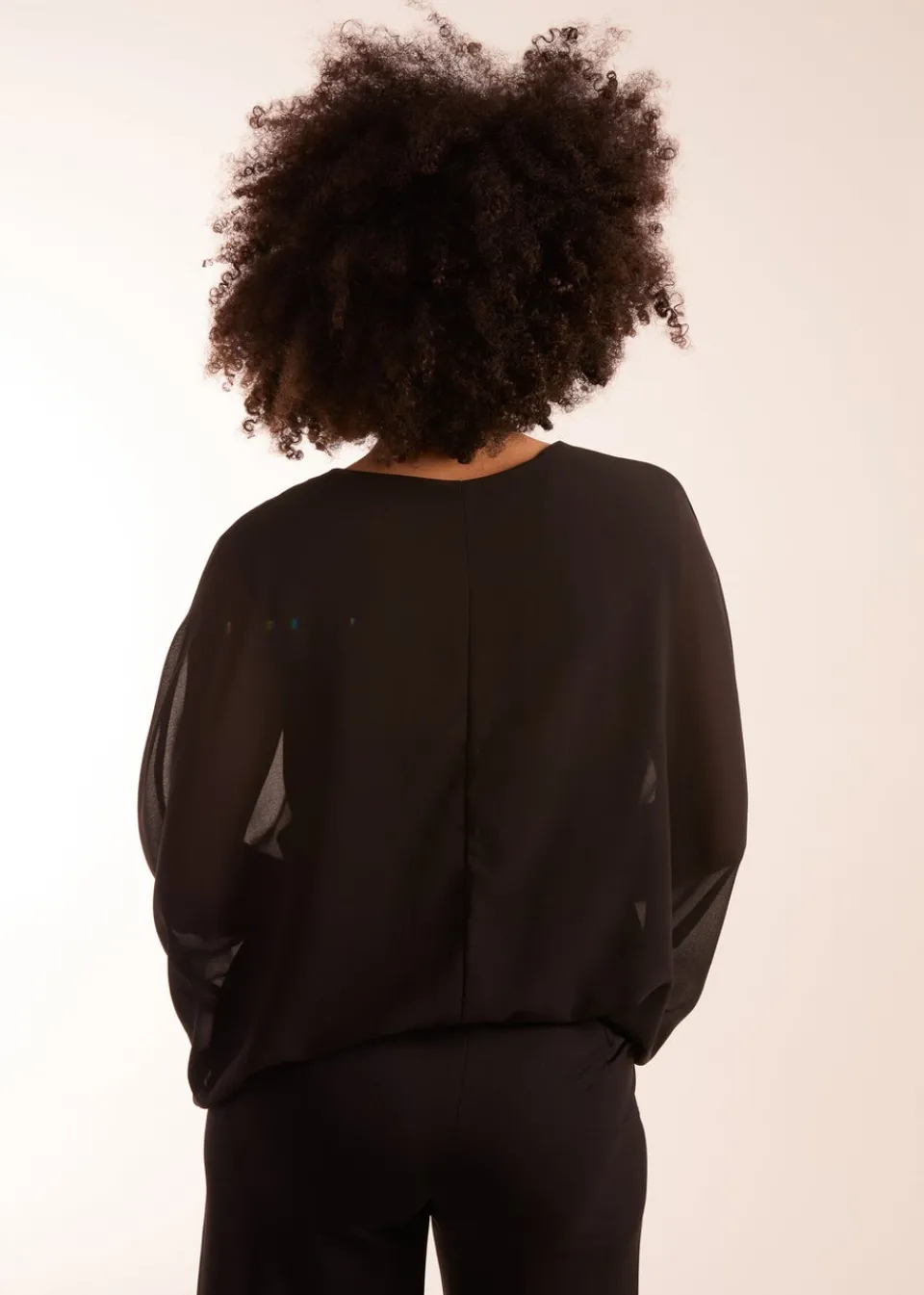 Tops>Blue Vanilla Black Batwing Necklace Top
