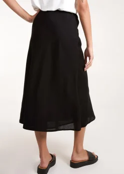 Skirts>Blue Vanilla Black Bias Cut Midi Skirt
