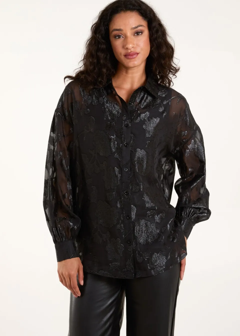 Blouses & Shirts>Blue Vanilla Black Born Out Shirt