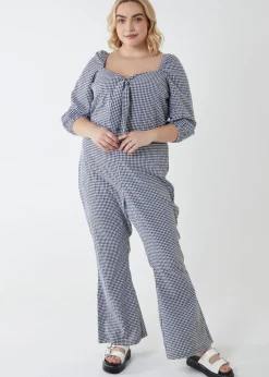 Jumpsuits & Playsuits>Blue Vanilla Black Curve Gingham Jumpsuit
