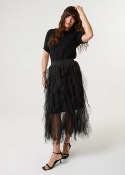 Skirts>Blue Vanilla Black Layered Tulle Skirt
