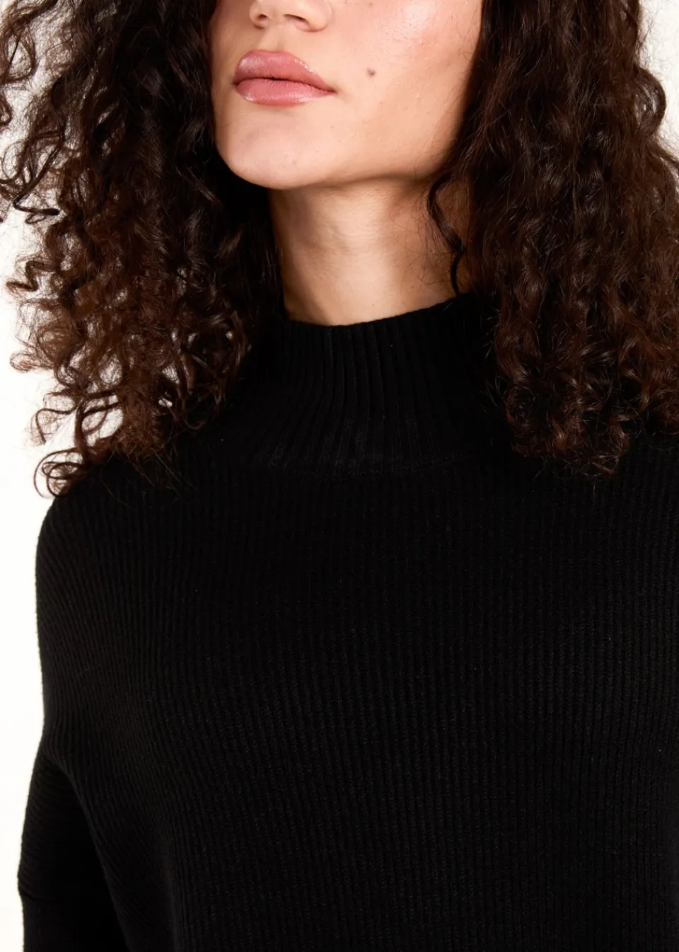 Tops>Blue Vanilla Black Ribbed Jumper & Knit Legging Set