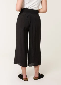 Trousers>Blue Vanilla Black Shirred Culottes