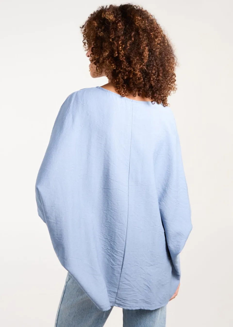 T-Shirts>Blue Vanilla Corsage Top Blue