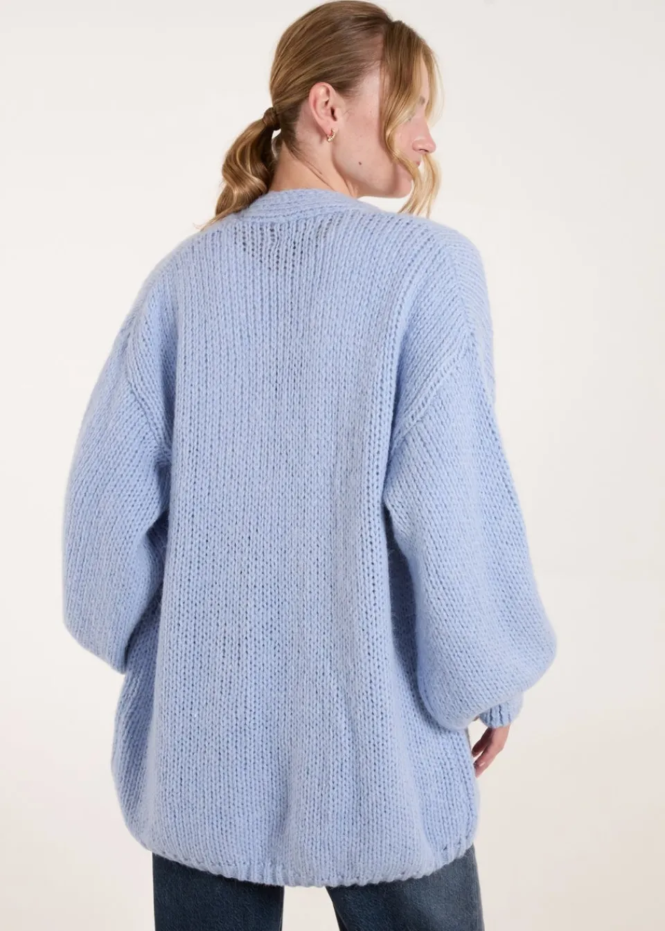 Tops>Blue Vanilla Blue Embroidery Fruit Cardigan