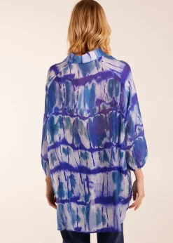 Tops>Blue Vanilla Blue Tie Dye Shirt