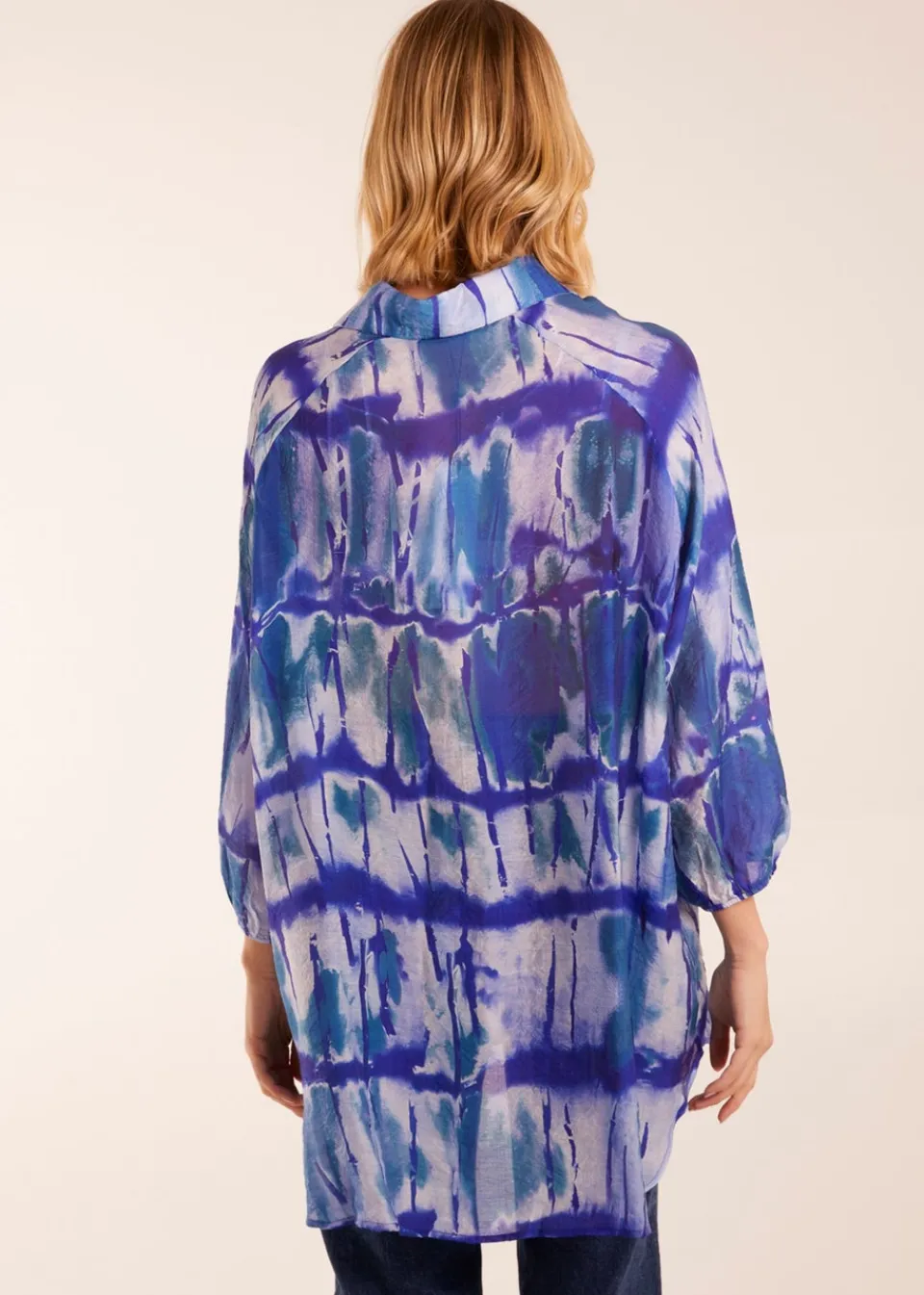 Tops>Blue Vanilla Blue Tie Dye Shirt