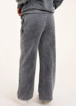 Trousers>Blue Vanilla Grey Acid Wash Straight Leg Joggers