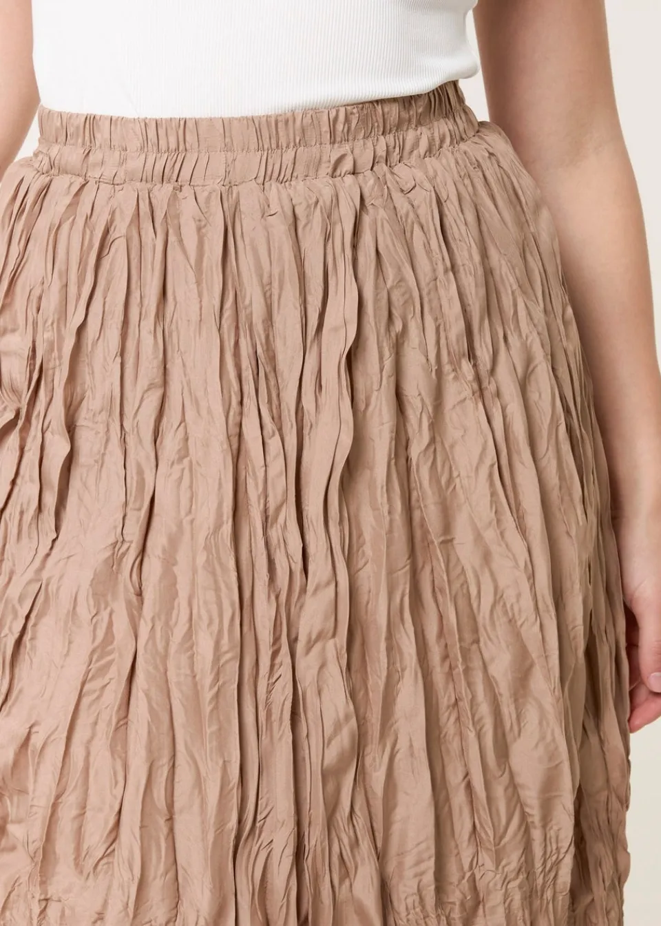 Skirts>Blue Vanilla Mocha Crinkled Texture Skirt