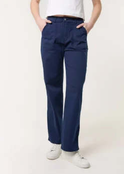 Trousers>Blue Vanilla Navy Wide Leg Pocket Trouser