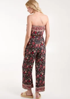 Jumpsuits & Playsuits>Blue Vanilla Red Belted Bandeau Jumpsuit