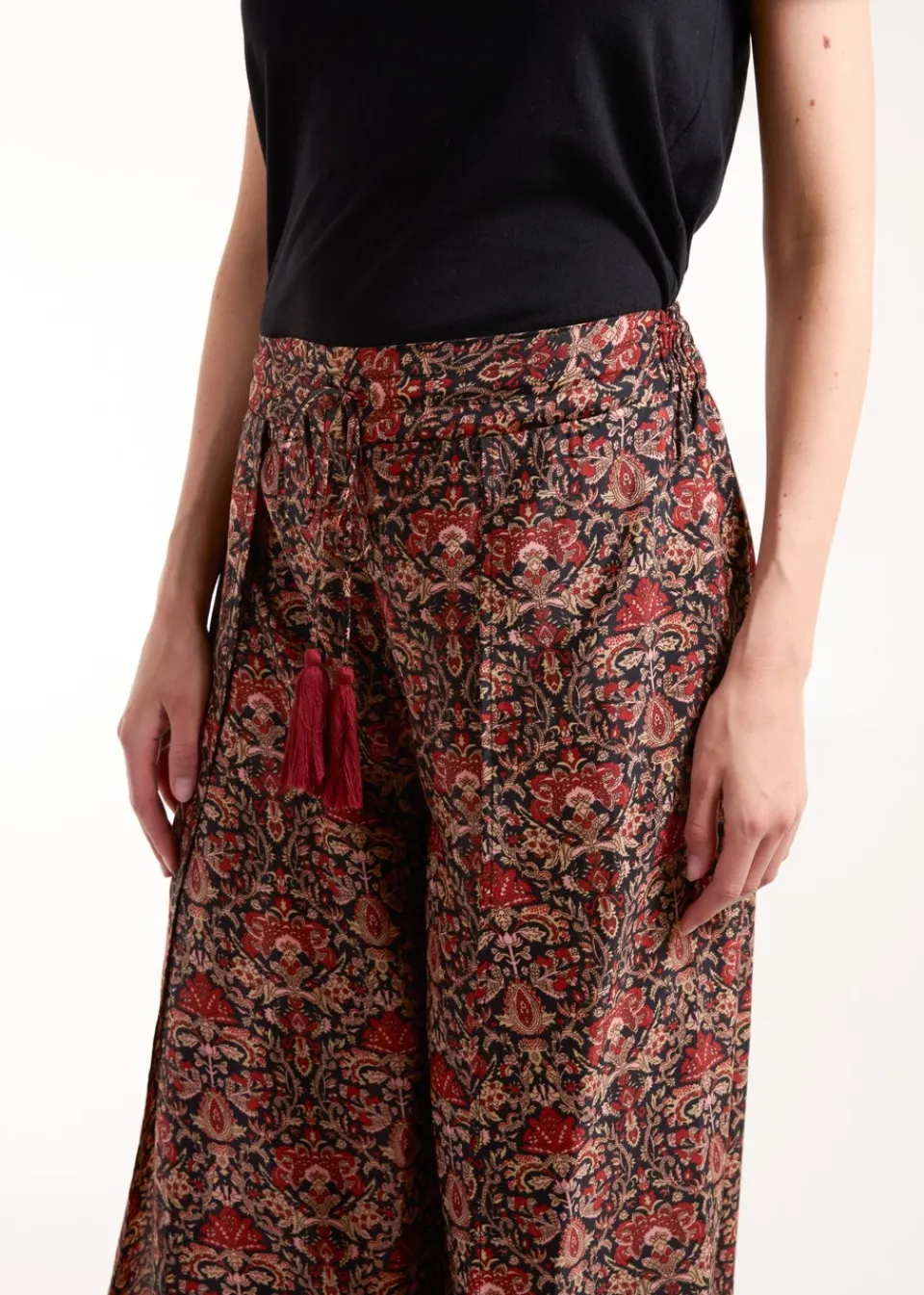 Trousers>Blue Vanilla Red Wrap Trousers