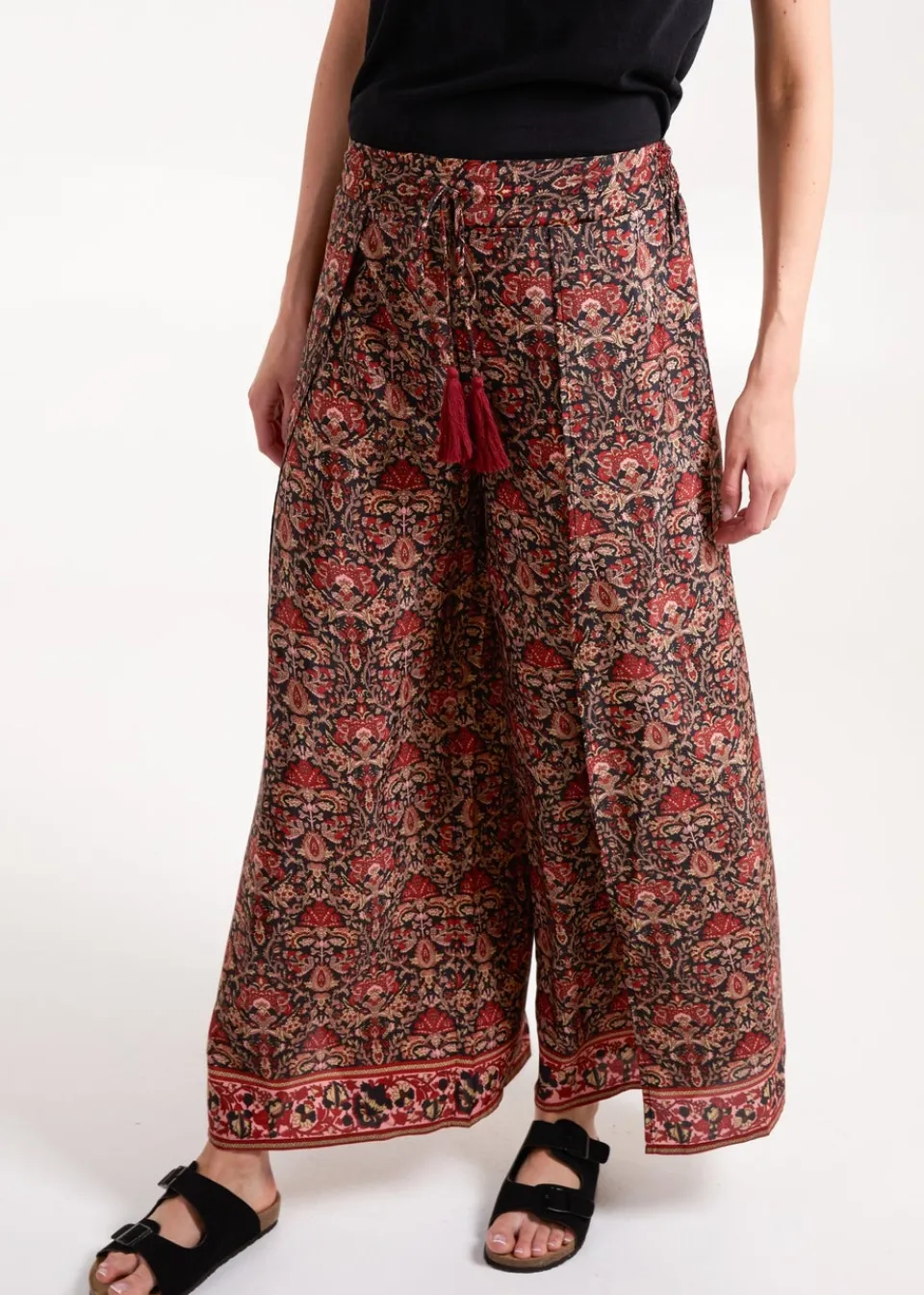 Trousers>Blue Vanilla Red Wrap Trousers